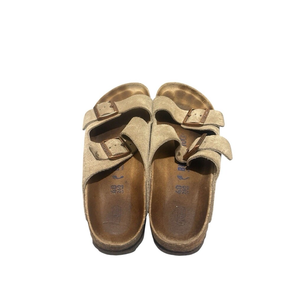 Birkenstock Arizona Soft Footbed Suede Unisex-Taupe Sandals Sz 40 W 9.5 M 7.5 - Picture 4 of 6